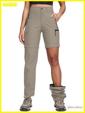 Convertible Hiking Pants Zip Off Quick Dry Lightweight UPF 50 Cargo Pockets